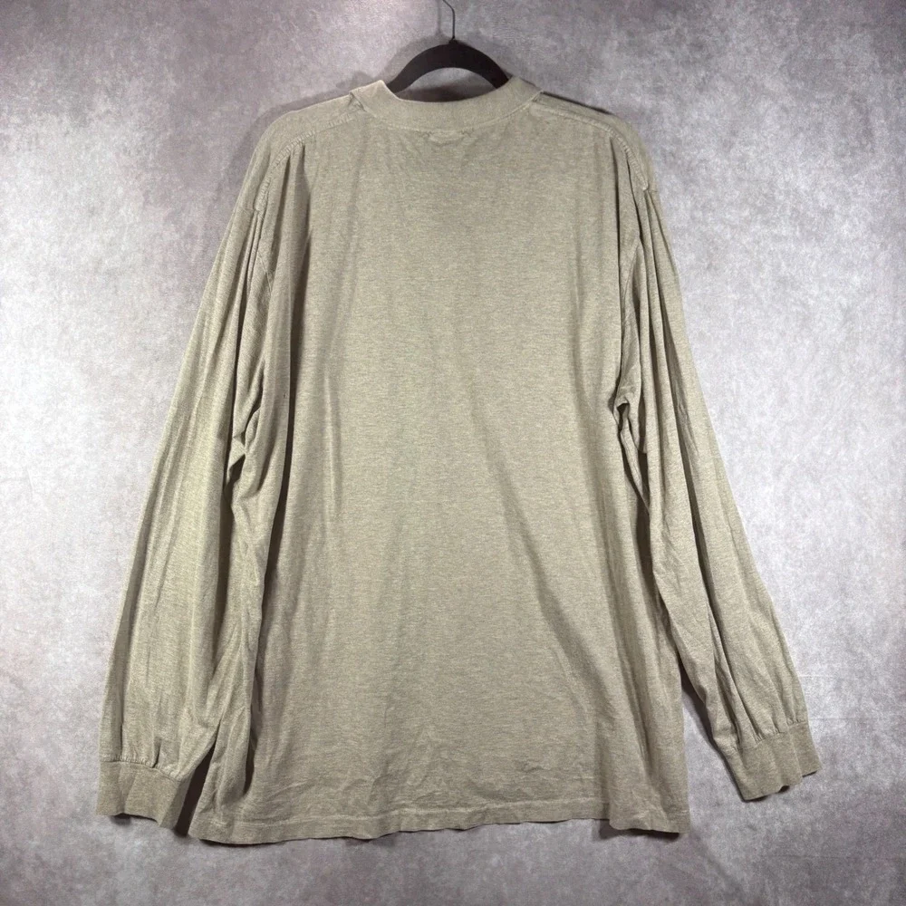 Polo Ralph Lauren Shirt Mens XL Tan Pima Cotton Long Sleeve Polo Classic Preppy